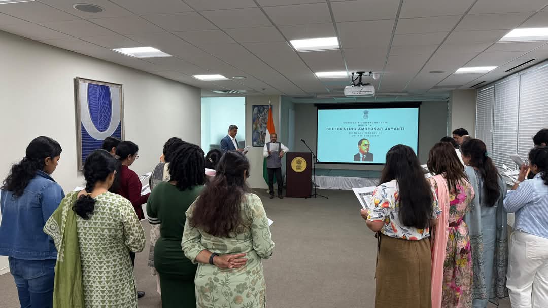 Consul General joined by officials and staff of India in USA (Consulate General of India, Houston) honored legacy of Dr. B R Ambedkar on his 135th birth anniversary on April 15,2025