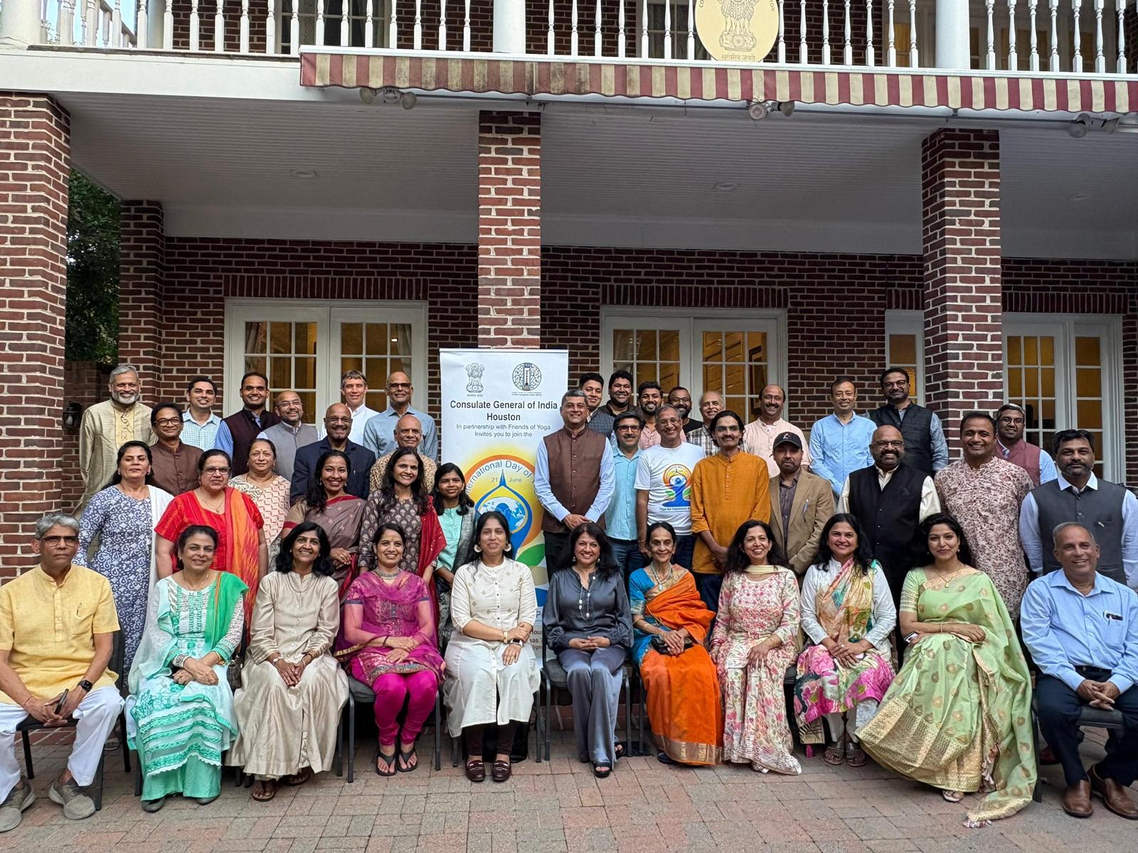 Kicking off International Day of Yoga 2025 celebrations with a curtain-raiser event in Houston