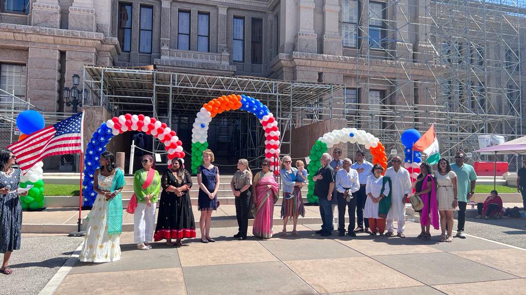 Consul Adesh Sudhir joined the  Independence Day of India celebrations organized by the Indian American Coalition of Texas  at The Capitol on August 12, 2023
