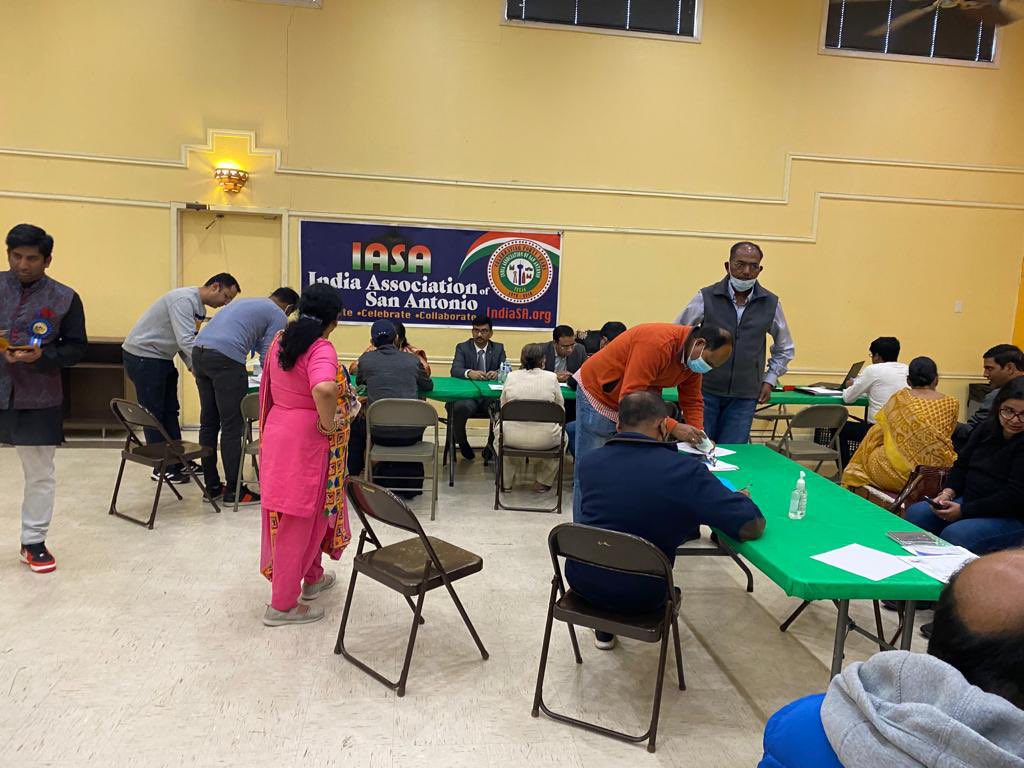 A Consular Camp was organized in collaboration with the India Association in San Antonio on November 20,2021