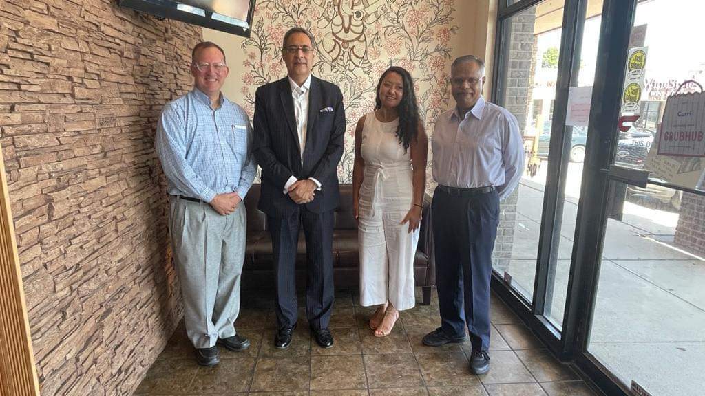 Consul Generals meeting with Dr. Patrick McNamara, Director of International Studies & Dr. Phani Tej Adidam, Director, Center for Intl Business Initiatives, Omaha on August 25, 2021