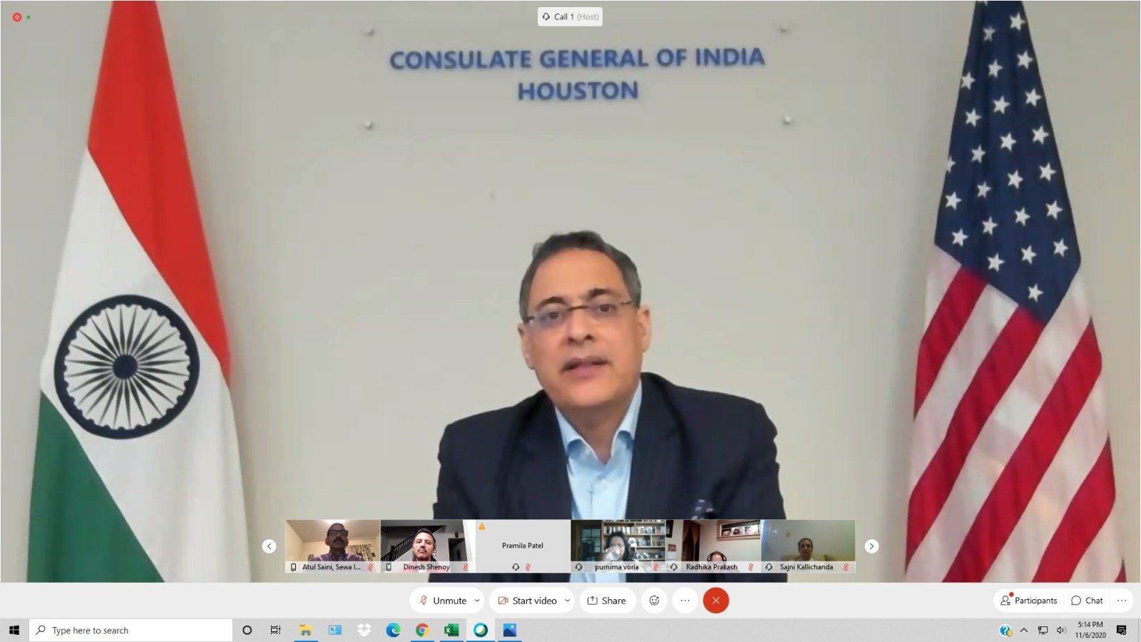 Consul General's interaction with the Indian-American community in Colorado on November 06,2020