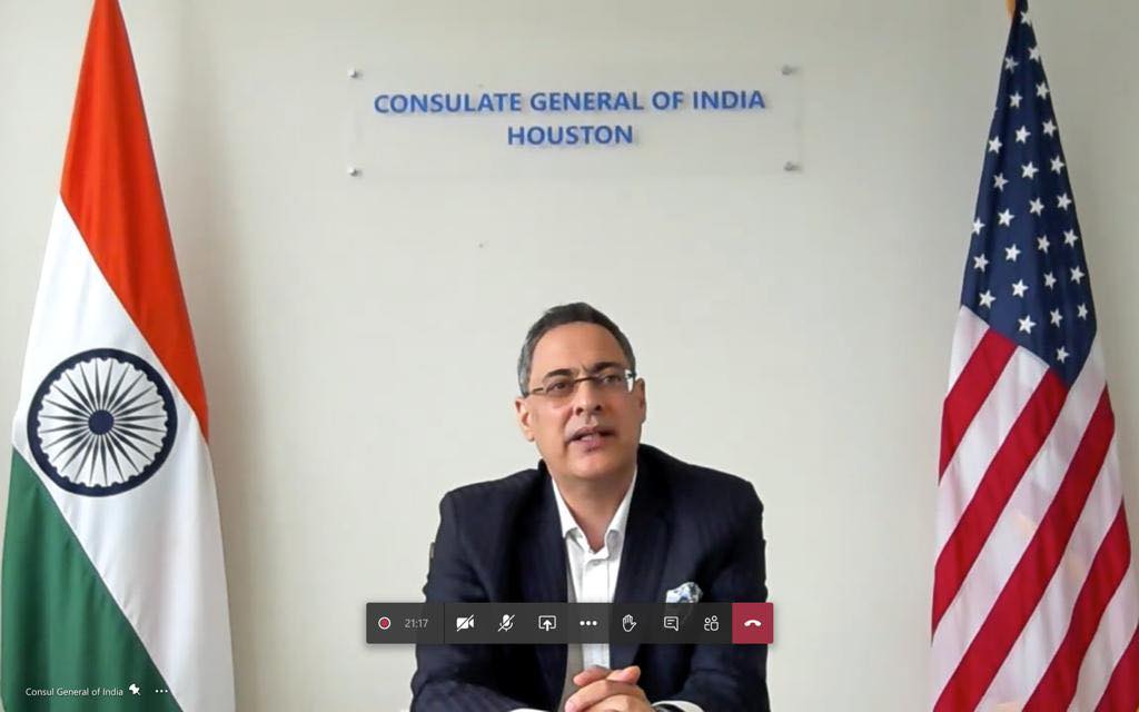 Consul General participated in the Oklahoma Consular Summit and highlighted the potential areas to strengthen the India-Oklahoma partnership, on October 22,2020.
