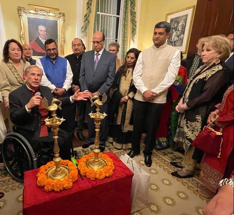Celebrations of Diwali 2023 at the Governor’s Mansion in Austin, Texas On November 12,2023