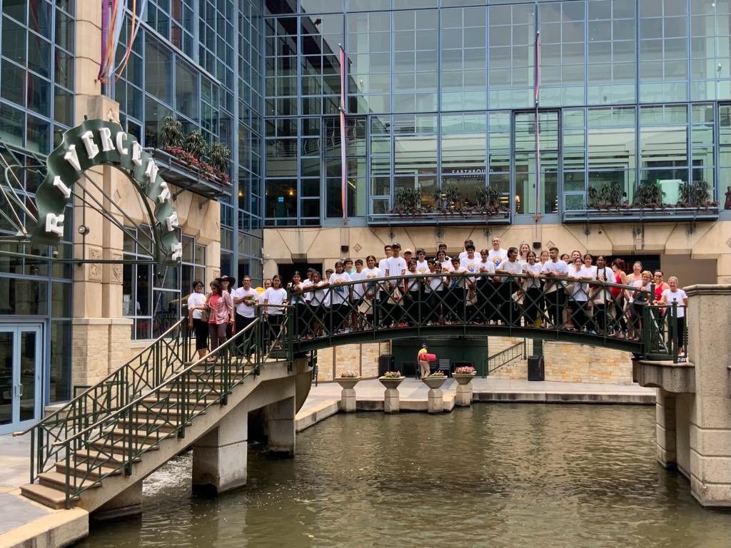 Glimpses of the celebration of the International Day of Yoga  at the iconic Riverwalk in the city of San Antonio , Texas on June 17, 2023