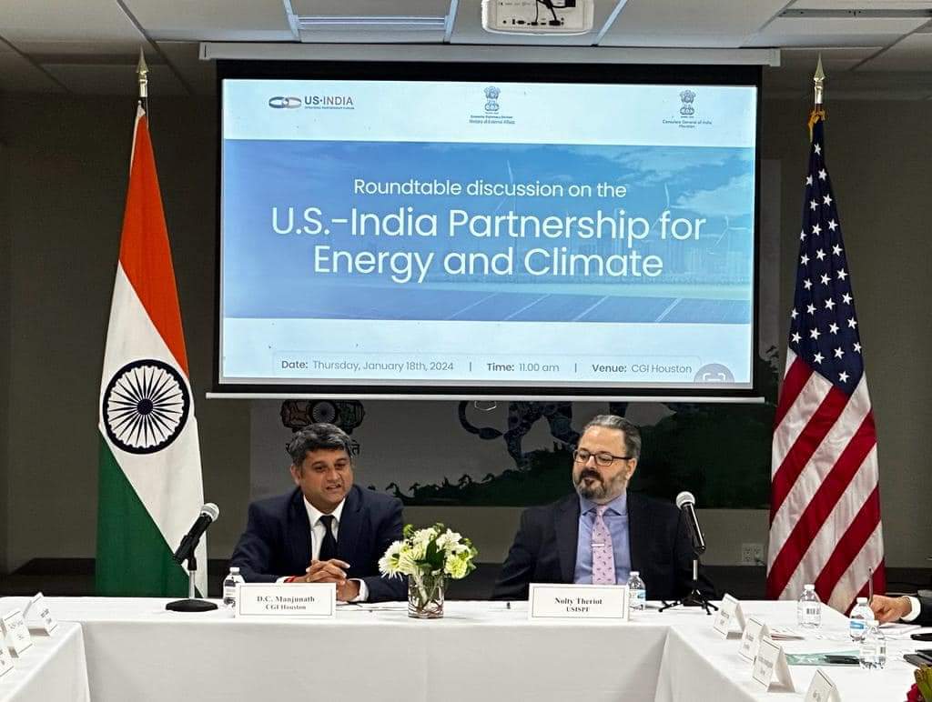 Consulate in collaboration with USISPF, organized a round table discussion on the ‘US-India partnership for energy and climate’, on 18 January 2024