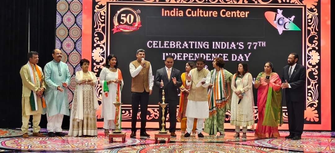 Consul General  joined 77th Independence Day of India celebrations organised by India Culture Center on August,20,2023