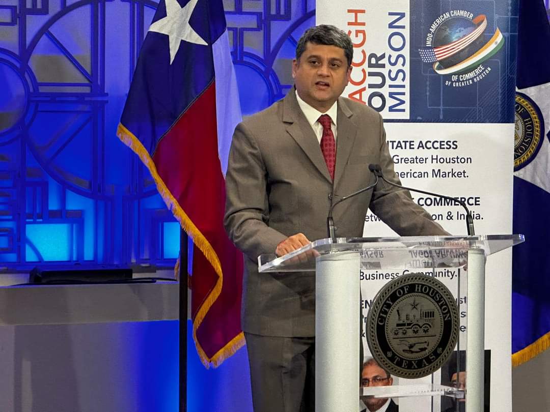 Consul General joined the Indo-American Chamber of commerce of Greater Houston at the inaugural event to mark 25th anniversary and to welcome Mayor of Houston John Whitmire, along with elected officials, dignitaries and leaders from various sectors & members of the Indo-American Community on February 13,2024