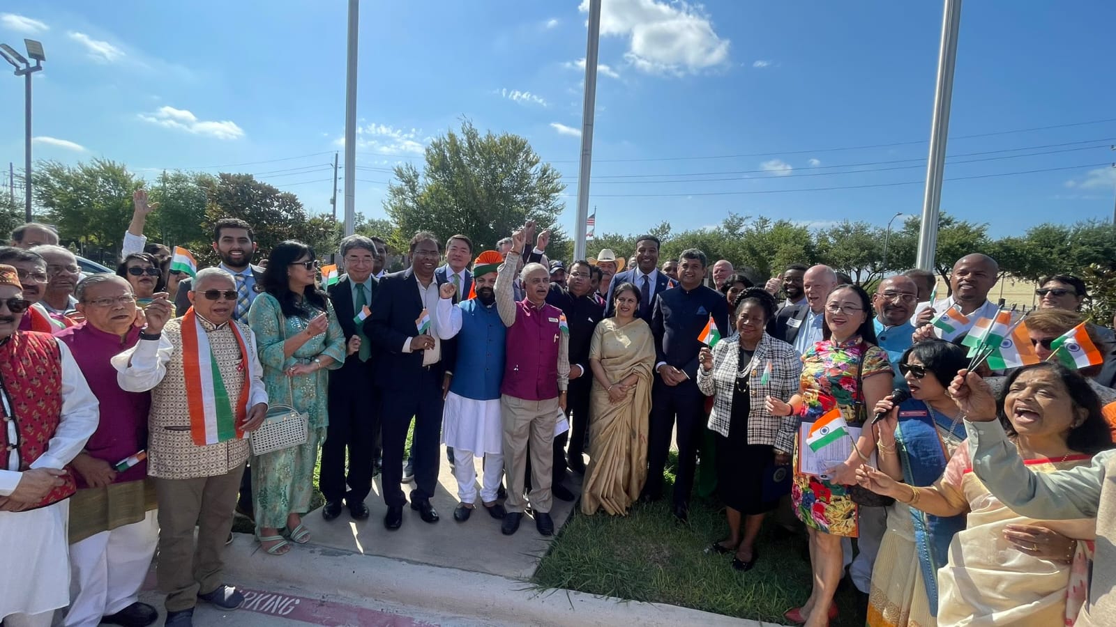 77th Independence Day of India was celebrated at Gujarati Samaj of Houston with CG hoisting the National flag on August 15,2023