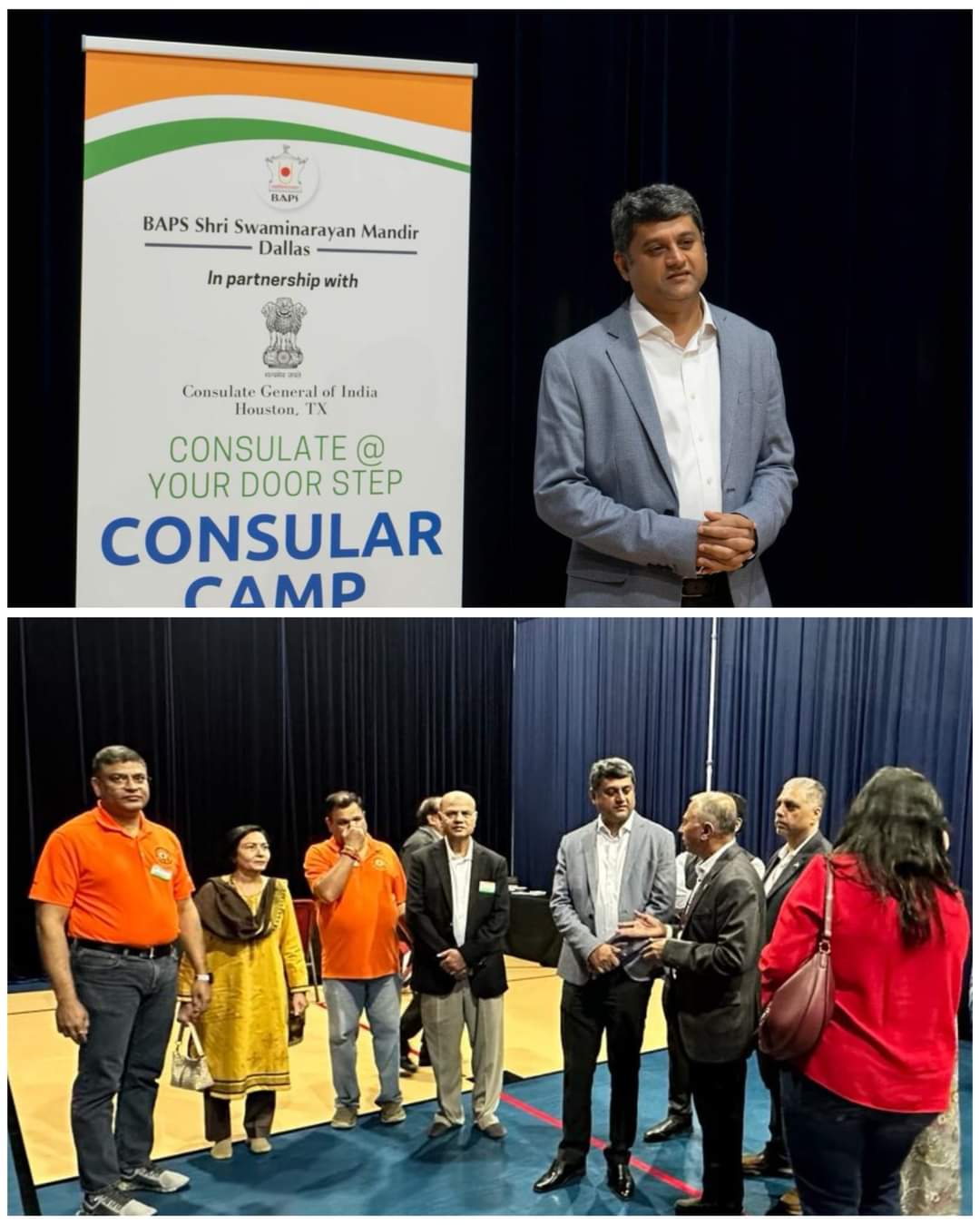 Consulate@YourDoorstep: a ConsularCamp was successfully organized in Dallas, Tx in association with BAPS Mandir in Irving, Tx on March 9, 2024. Over 500 applicants were served by consulate officials for guidance and availed OCI, Passport and Miscellaneous Consular Services.