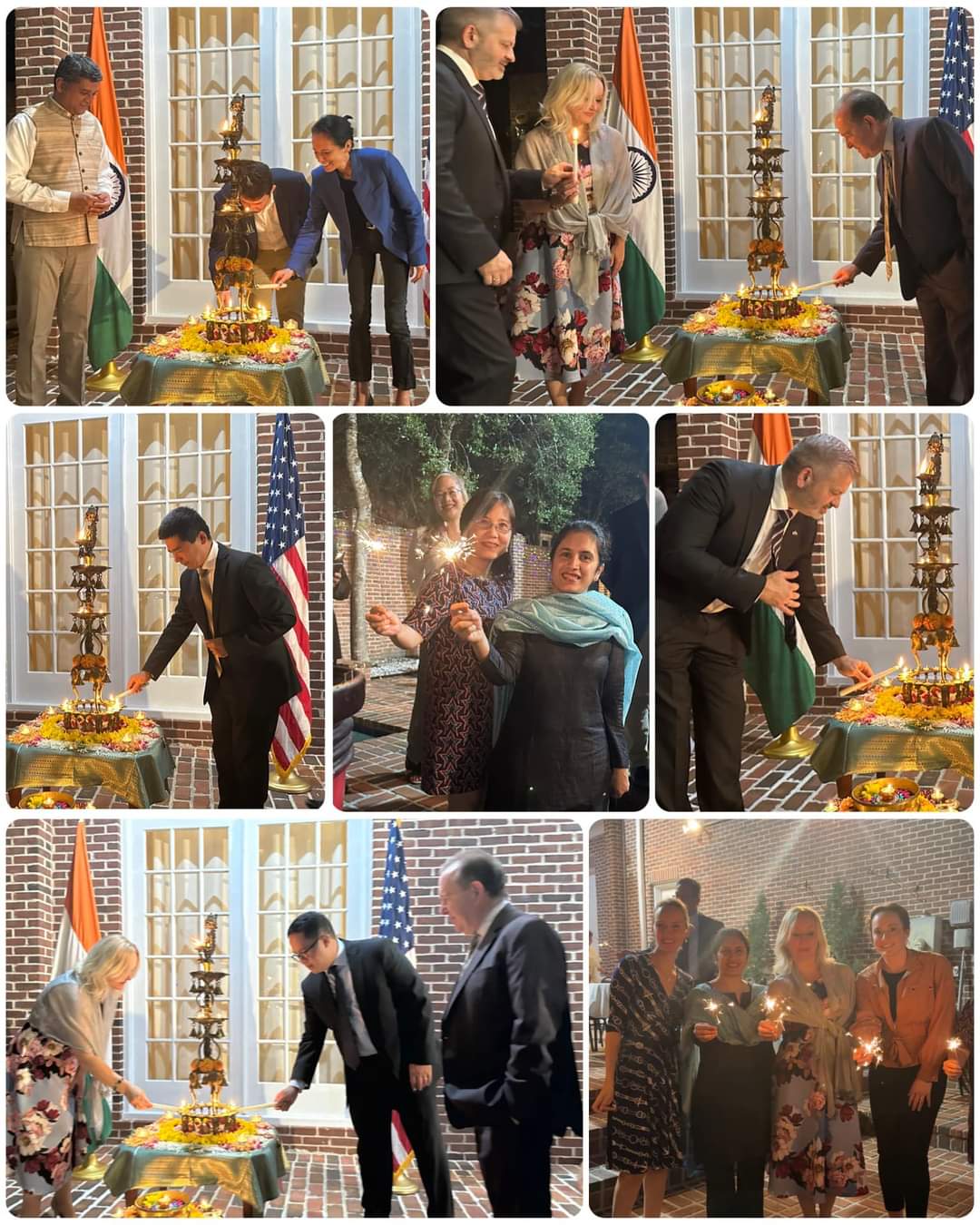 Fellow Consul Generals and Regional Director, Office of Foreign Mission in Houston and other guests joined Consul General in celebrating the festival of lights Diwali 2024 on November 7 2024