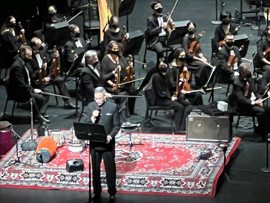 Glimpses of the World Premiere of  Mahatma Symphony by Dr. L Subramaniam & Ms. Kavita Krishnamurti in collaboration with the Houston Symphony to Commemorate 75 years of India’s Independence on August 6,2022