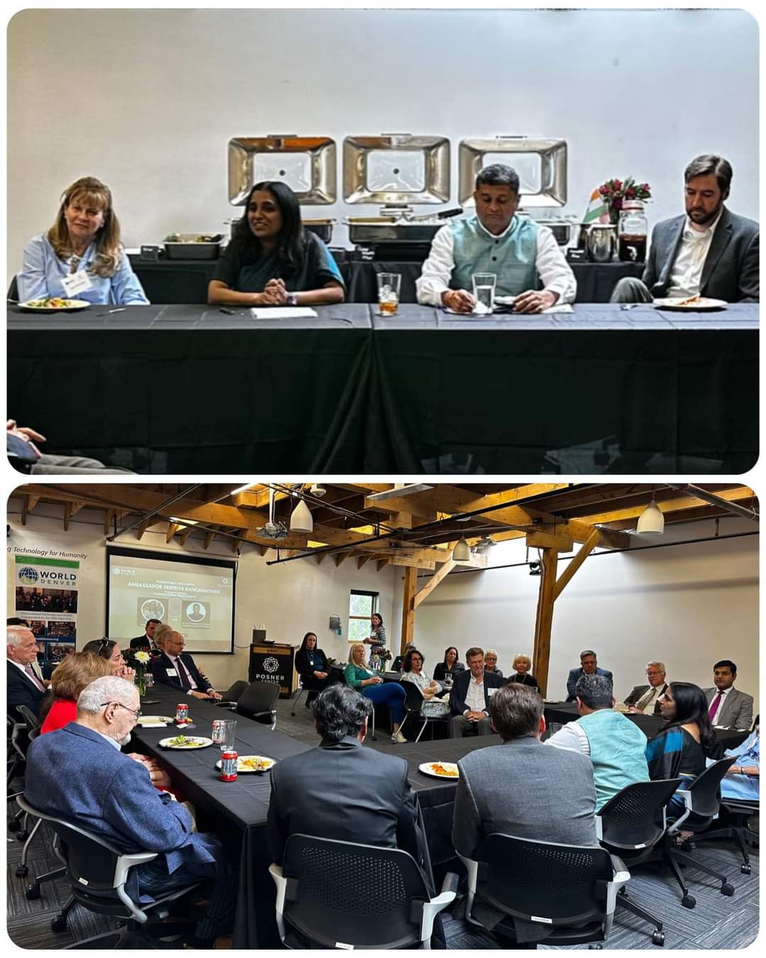 CdA Amb Sripriya Ranganathan had an engaging interaction with the WorldDenver Governing Board and representatives from various sectors including Business, Consular Corps, Academia, EDB in a forum organised by the WorldDenver at the Posner Center, Denver.