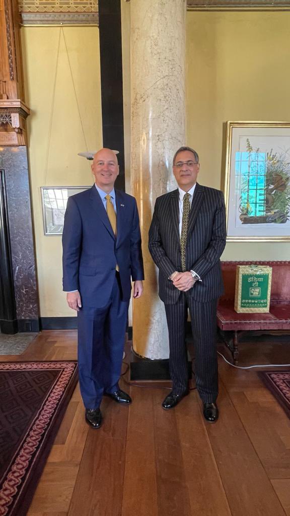 Consul General met Governor, Pete Ricketts on August 26,2021