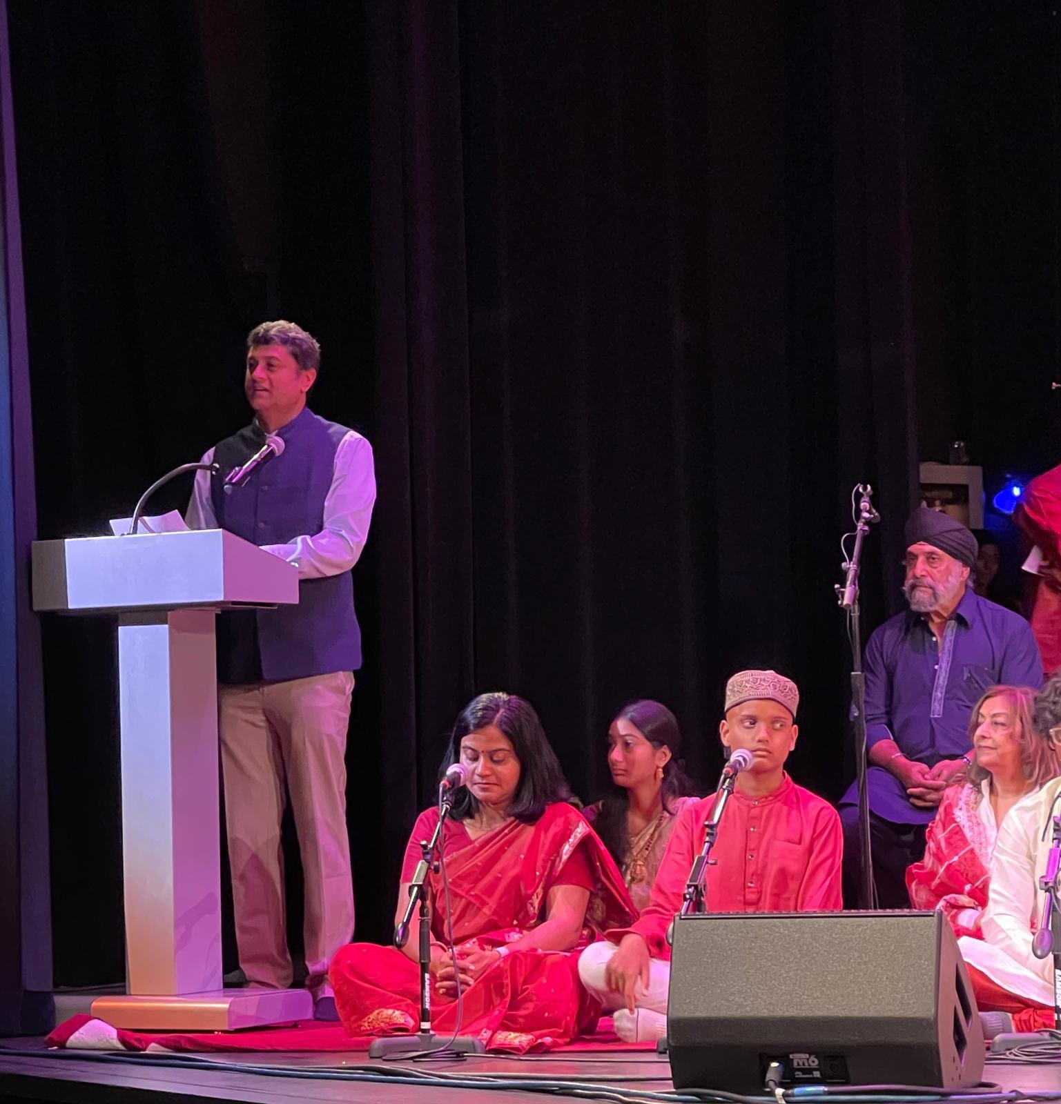 Consul General  participated in the Signature Concert Maha Sur Sang of Centre for Indian Classical Music, Houston commemorating its 20th year milestone on October 29, 2023