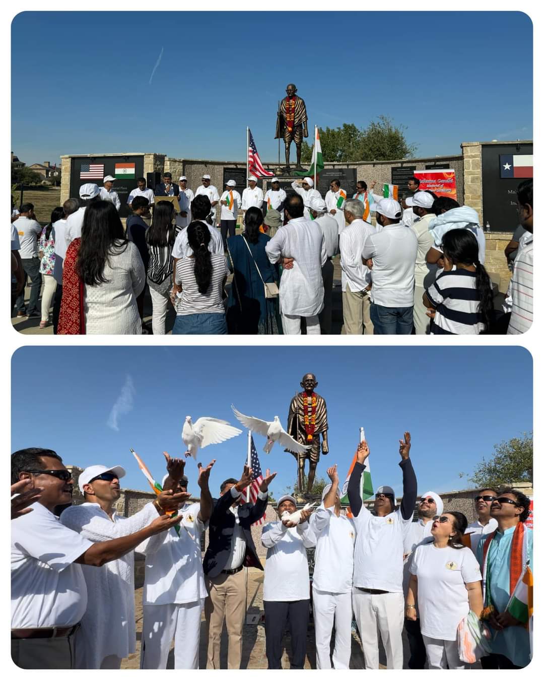 Consul General joined Board members of Mahatma Gandhi Memorial of North Texas,  India Association of North Texas (IANT) and prominent Indo-American community members in paying floral tributes to Mahatma Gandhi on the eve of his birth anniversary in Dallas on October 1,2023