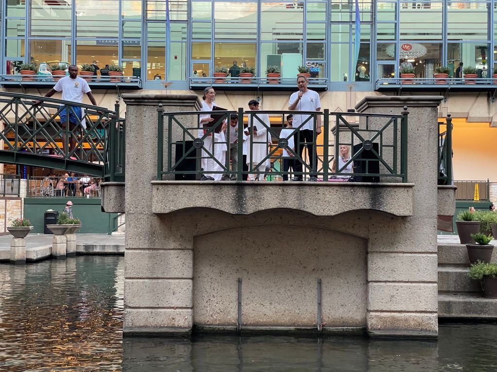 Celebration of International day of Yoga in River Walk,San Antonio on 19 June 2021