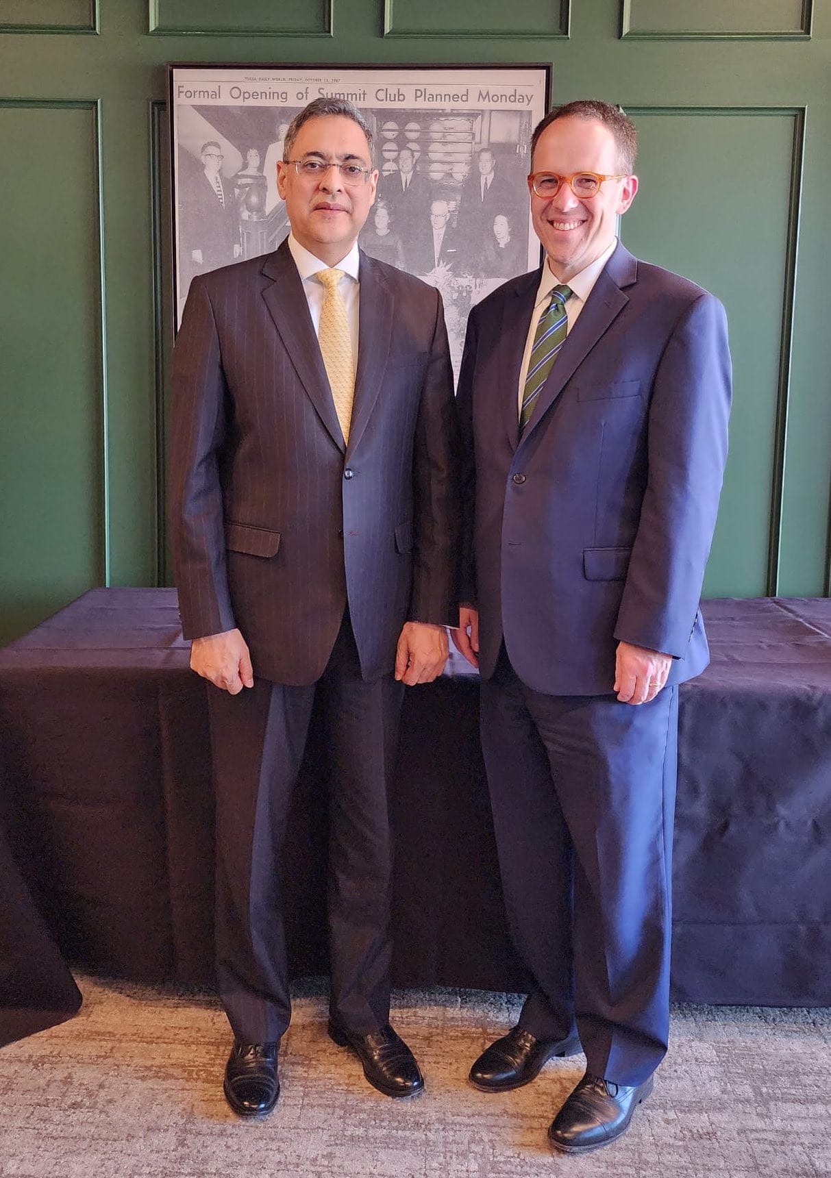 Consul General met the Mayor of Tulsa G T Bynum on 19 October 2022