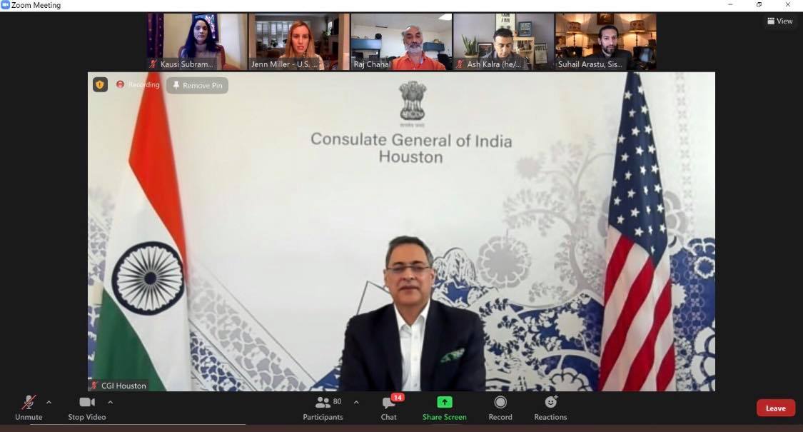 Consul General participated in the Round table organized by Sistercities, featuring India ,on January 29,2021