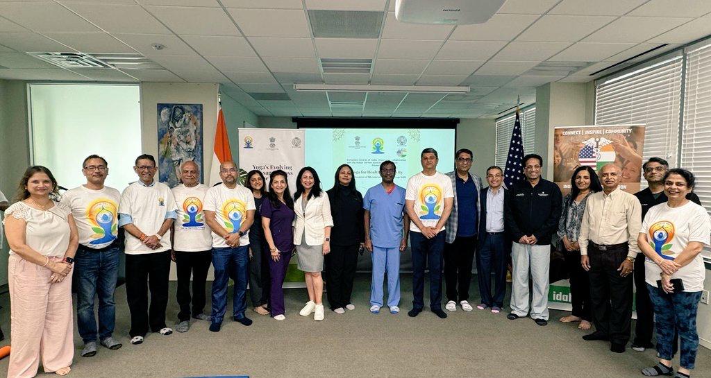 CGI Houston, in collaboration with Indian Doctors Association, hosted an informative session on the health benefits of yoga on June 13,2025.