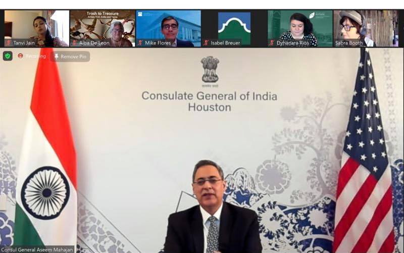 Consul General participated in a virtual conversation between artists in India and Texas organized by Alamo Colleges District on 25 March,2021