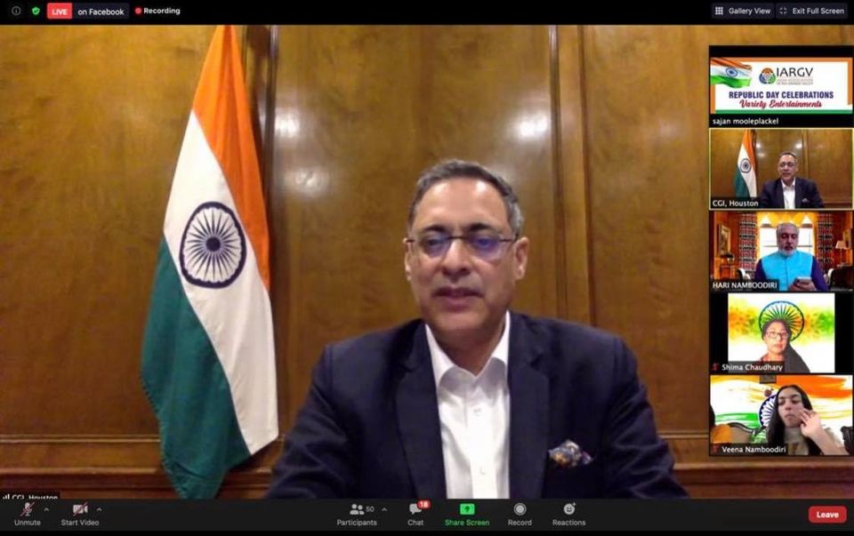 Consul General participated in the  72nd Republic Day  of India  celebrations organized by India Association of Rio Grande Valley on 30 January 2021