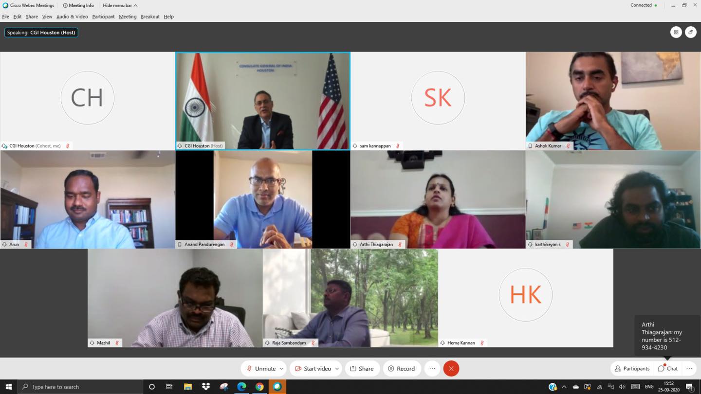 Consul General's interaction with members of Tamil Sangham from Southern United States