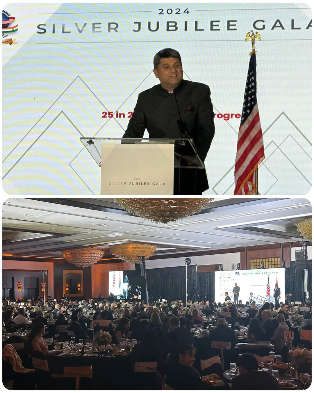 Consul General joined the Mayor of Houston, elected officials, business leaders, and professionals from diverse sectors at the 25th Anniversary Gala of the Indo-American Chamber of Commerce of Greater Houston on September 21,2024
