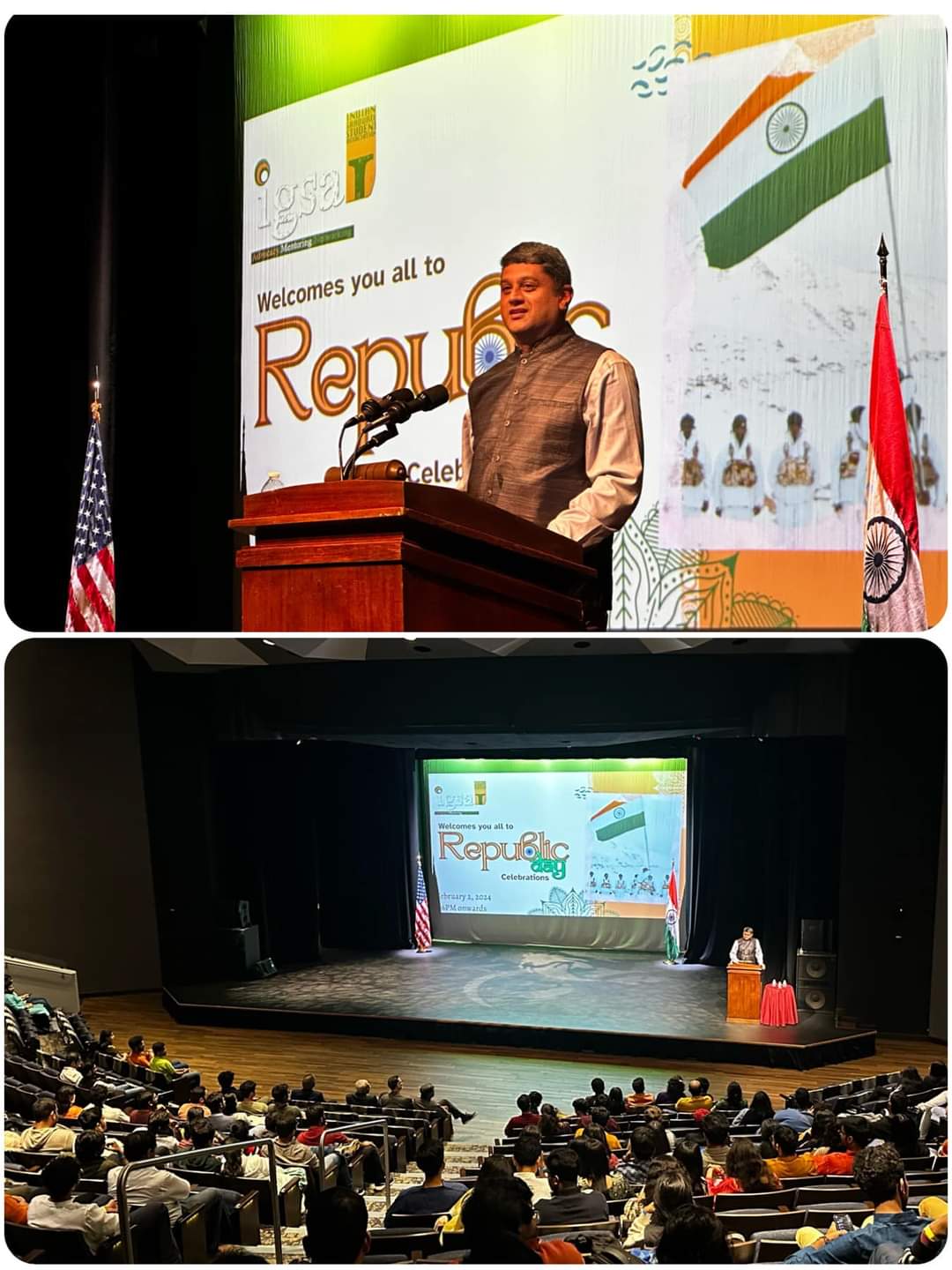 Republic Day of India celebrations continues..
Consul General to attend Republic Day celebrations organized by Indian Graduate Students Association (IGSA) at TAMU on 2 February 2024